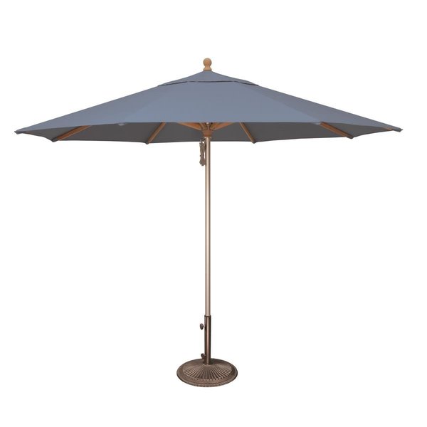 Simply Shade SimplyShade  Ibiza 11 ft. Sunbrella Wood &  Aluminum Umbrella  Cast Ocean SSUWA811SS-A40433